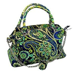 Vera Bradley Rhythm & Blues Silver Chain Shoulder Bag